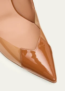 Malone Souliers100mm Malia PVC and Patent Leather Pumps
