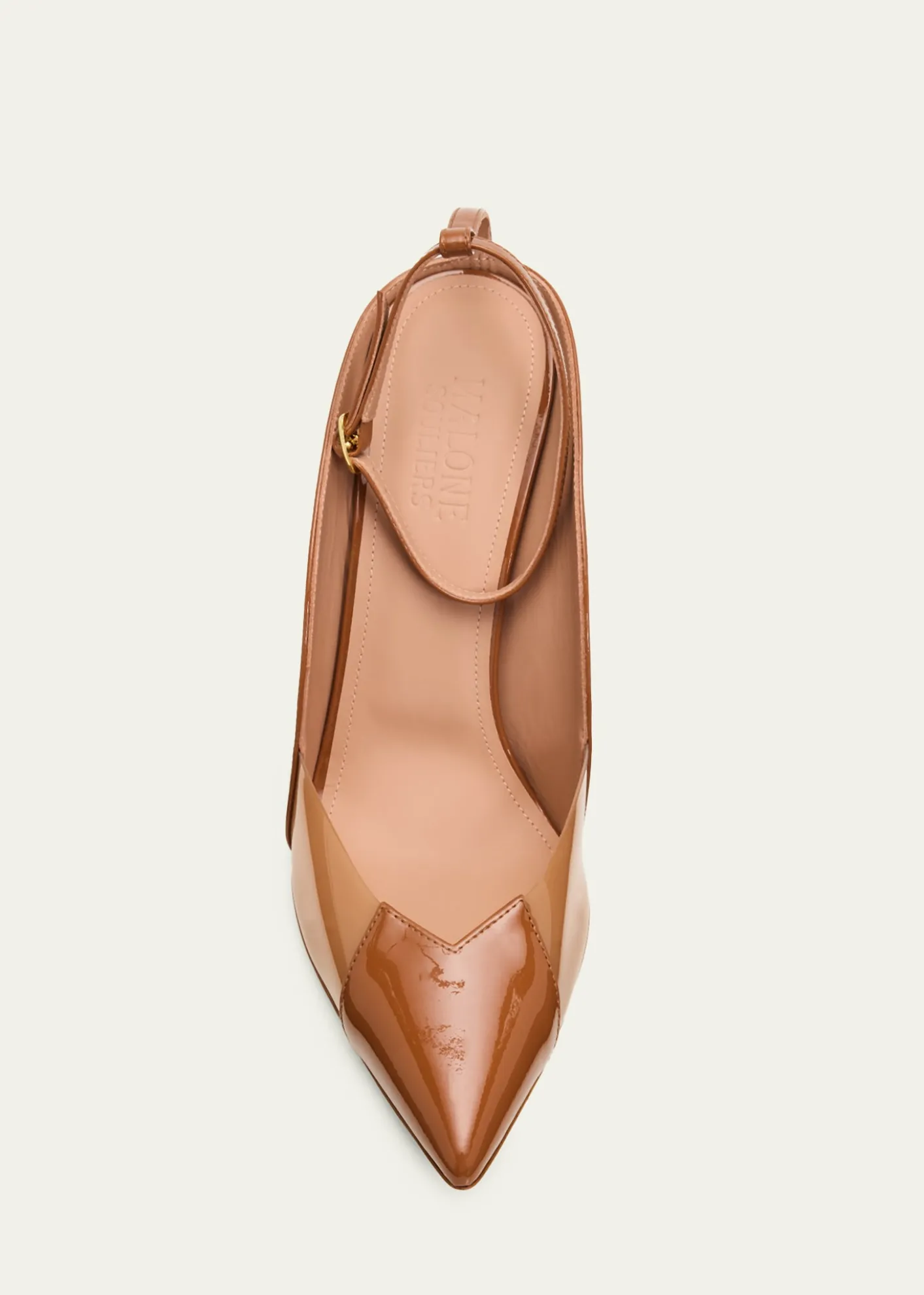 Malone Souliers100mm Malia PVC and Patent Leather Pumps