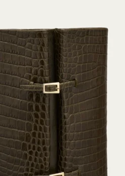 Malone Souliers70mm Nolan Croc-Embossed Leather Knee-High Boots