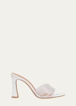 Malone Souliers90mm Roxanna Lace Mule Sandals