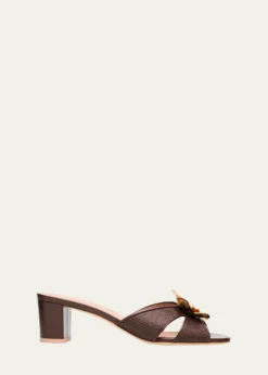 Malone Souliers45mm Suri Raffia Mule Sandals