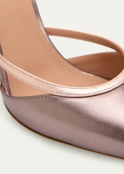 Malone Souliers90mm Yola Metallic Leather Mule Pumps