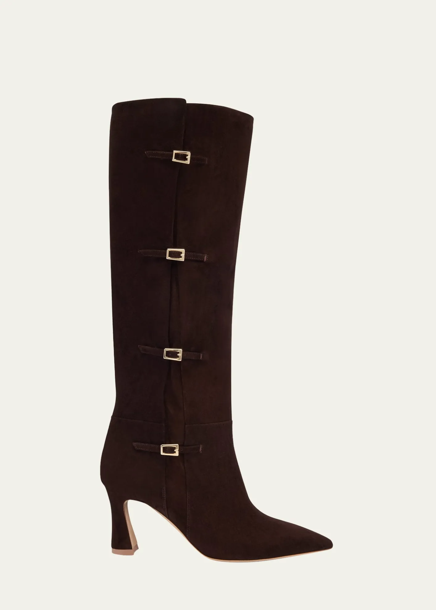 Malone SouliersNolan Suede Quad-Buckle Knee Boots