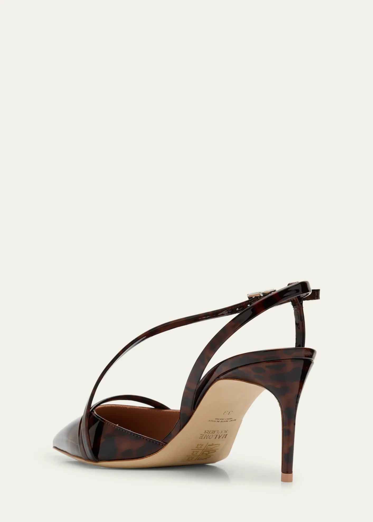 Malone SouliersValeria Pointed-Toe Tortoise Patent Leather Pumps