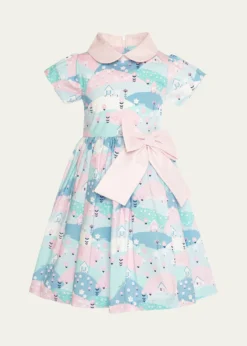 Mama LumaGirl's Pastel Cotton Poplin Dress, Size 3T-12