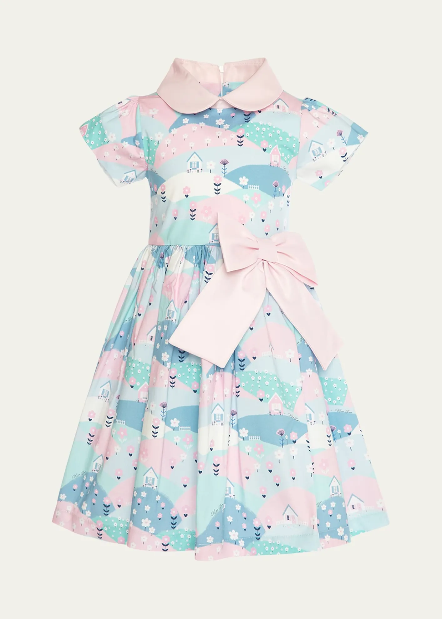 Mama LumaGirl's Pastel Cotton Poplin Dress, Size 3T-12
