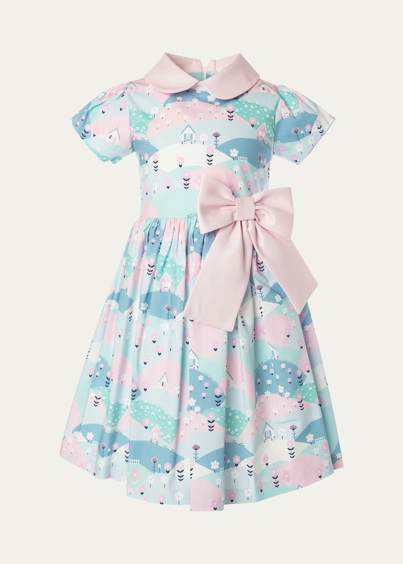 Mama LumaGirl's Pastel Cotton Poplin Dress, Size 3T-12