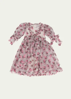 Mama LumaGirl's Puff Sleeve Floral-Print Dress, Size 3T-12