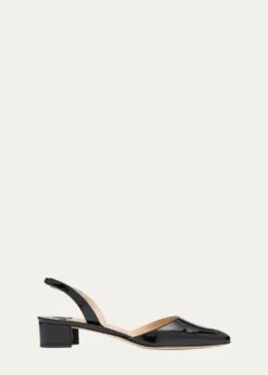 Manolo BlahnikAspro Leather Slingback Ballerina Pumps