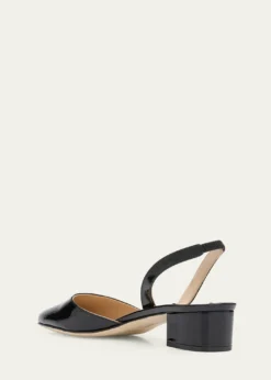 Manolo BlahnikAspro Leather Slingback Ballerina Pumps