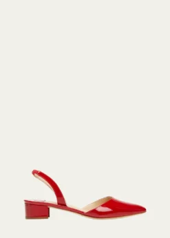Manolo BlahnikAspro Patent Slingback Ballerina Pumps