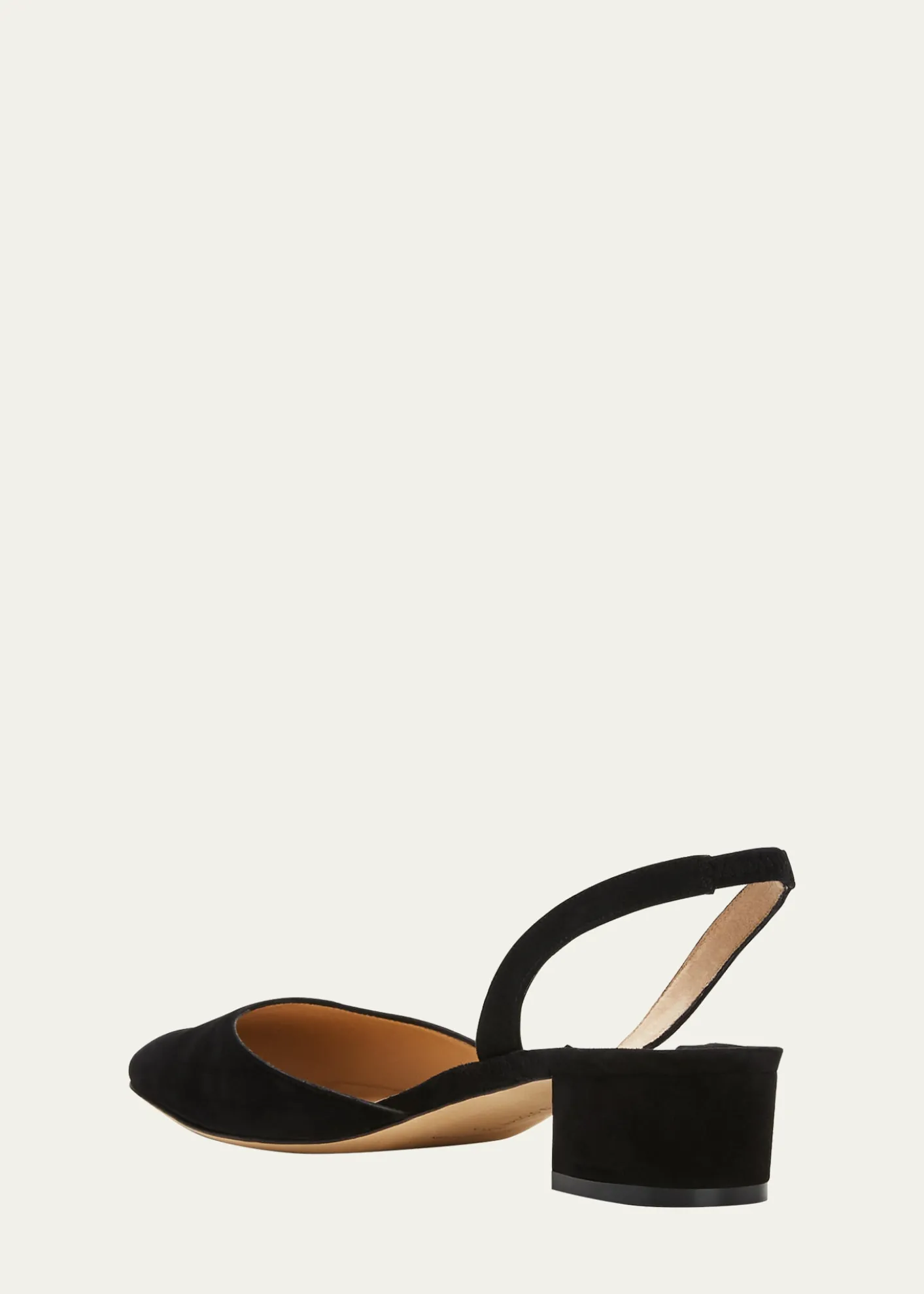 Manolo BlahnikAspro Suede Block-Heel Slingback Pump