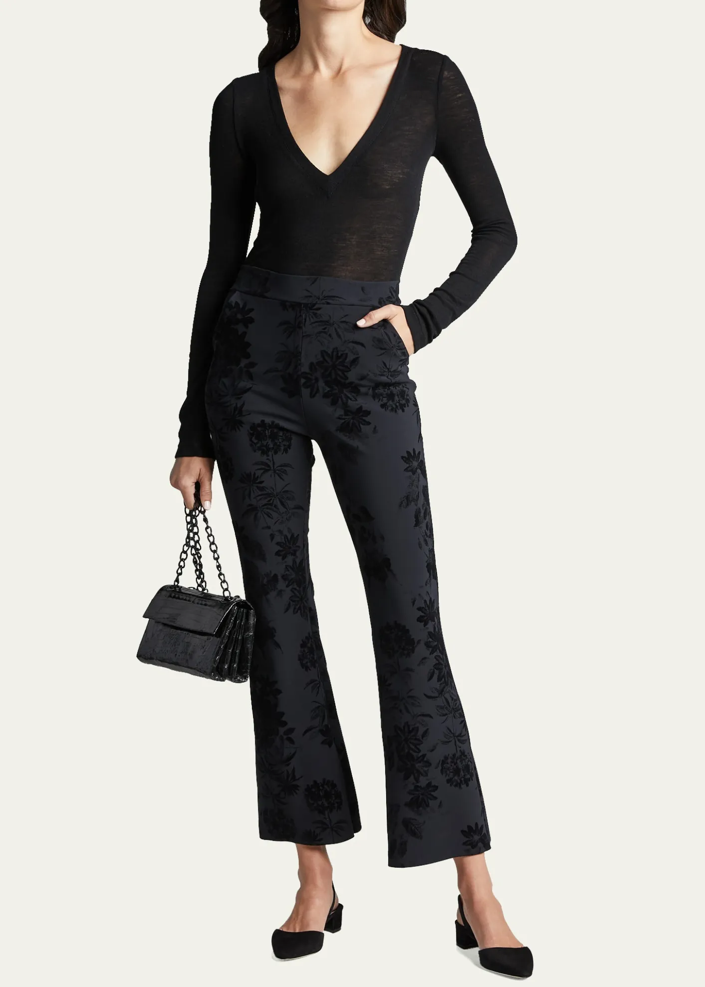 Manolo BlahnikAspro Suede Block-Heel Slingback Pump