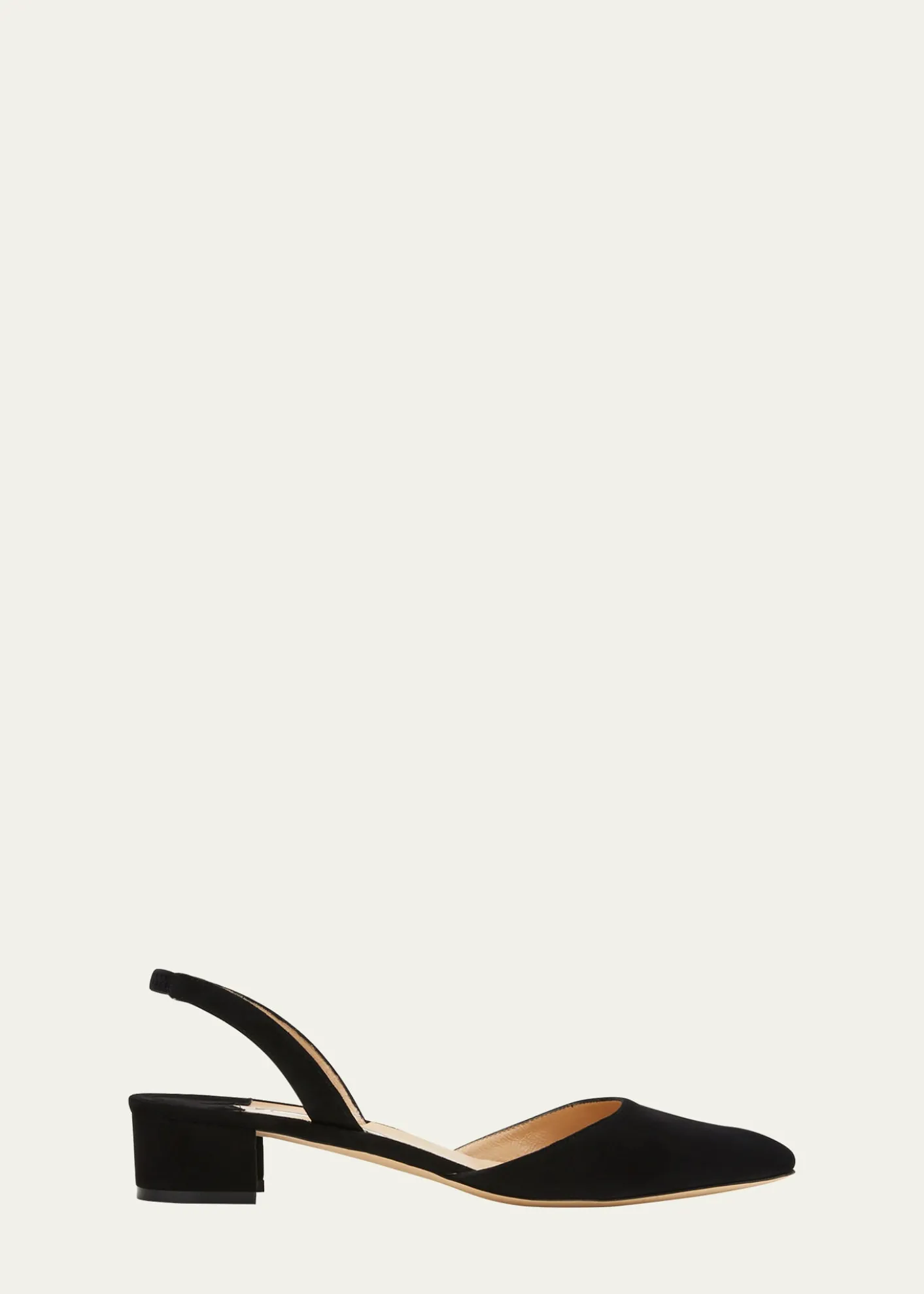 Manolo BlahnikAspro Suede Block-Heel Slingback Pump