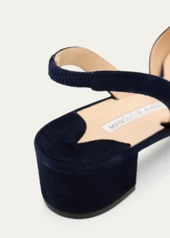 Manolo BlahnikAspro Suede Slingback Ballerina Pumps