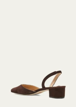Manolo BlahnikAspro Suede Slingback Ballerina Pumps