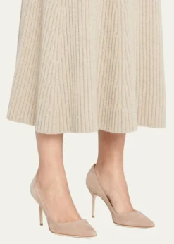 Manolo BlahnikBB 90mm Suede Pumps