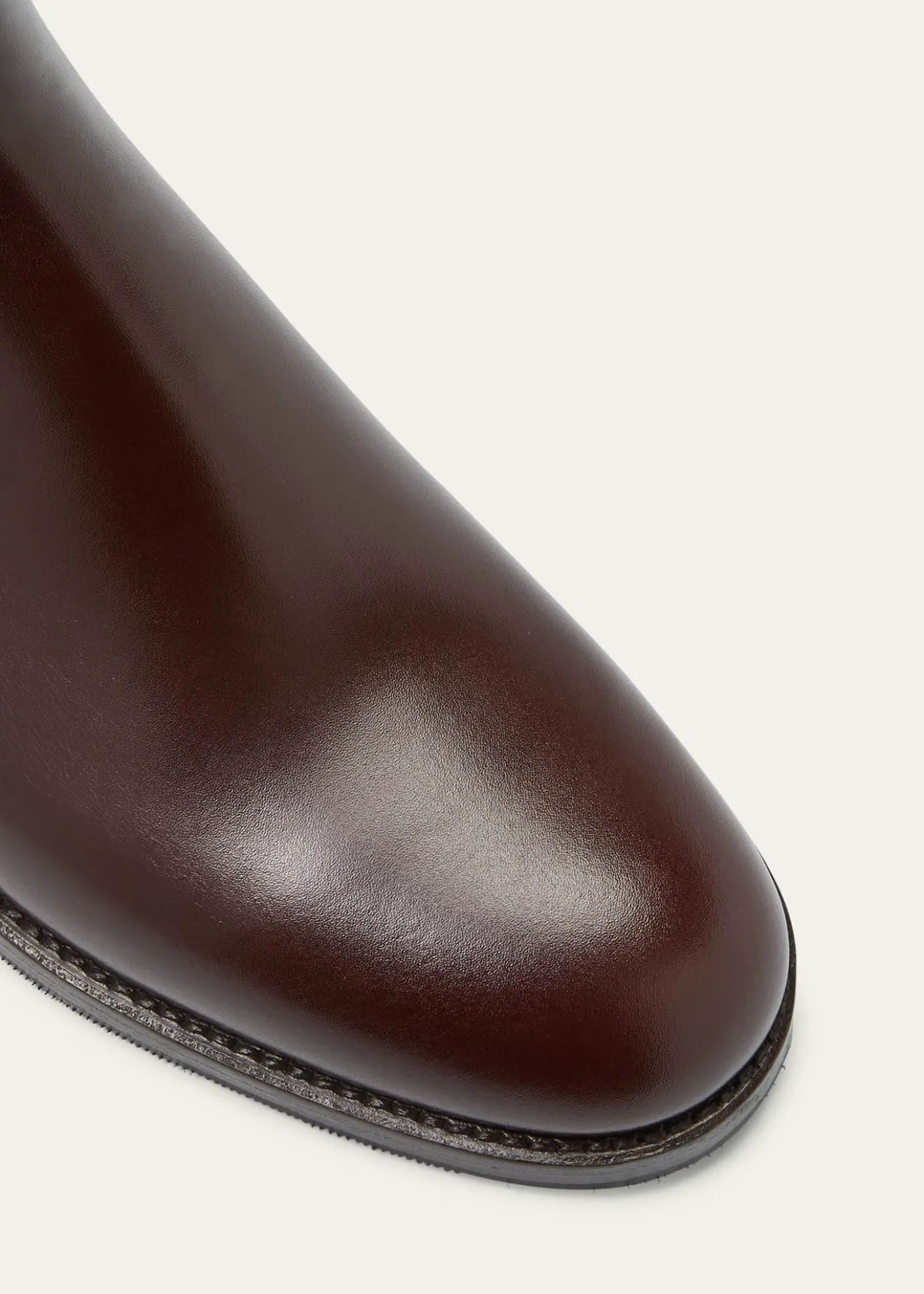 Manolo BlahnikCalfskin Leather Chelsea Booties