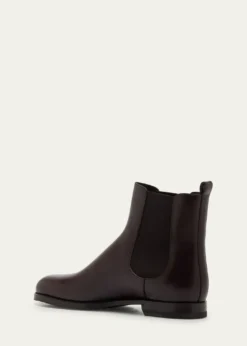 Manolo BlahnikCalfskin Leather Chelsea Booties