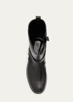 Manolo BlahnikCalica Leather Moto Ankle Booties