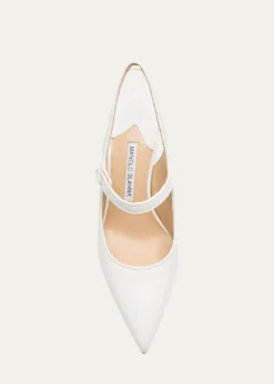 Manolo BlahnikCamparisli Leather Mary Jane Slingback Pumps