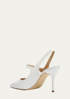 Manolo BlahnikCamparisli Leather Mary Jane Slingback Pumps