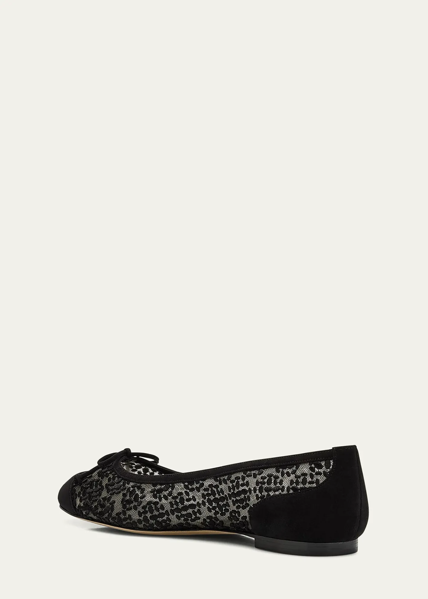 Manolo BlahnikCapbal Lace Cap-Toe Ballerina Flats