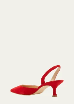 Manolo BlahnikCarolyne Kitten-Heel Halter Pumps