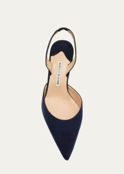 Manolo BlahnikCarolyne Kitten-Heel Halter Pumps