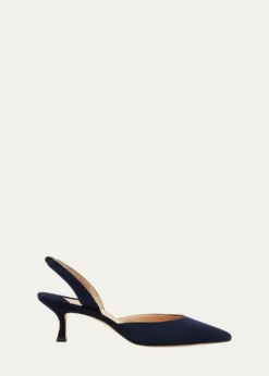 Manolo BlahnikCarolyne Kitten-Heel Halter Pumps