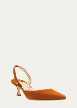 Manolo BlahnikCarolyne Kitten-Heel Halter Pumps