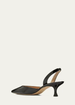 Manolo BlahnikCarolyne Low-Heel Patent Halter Pumps