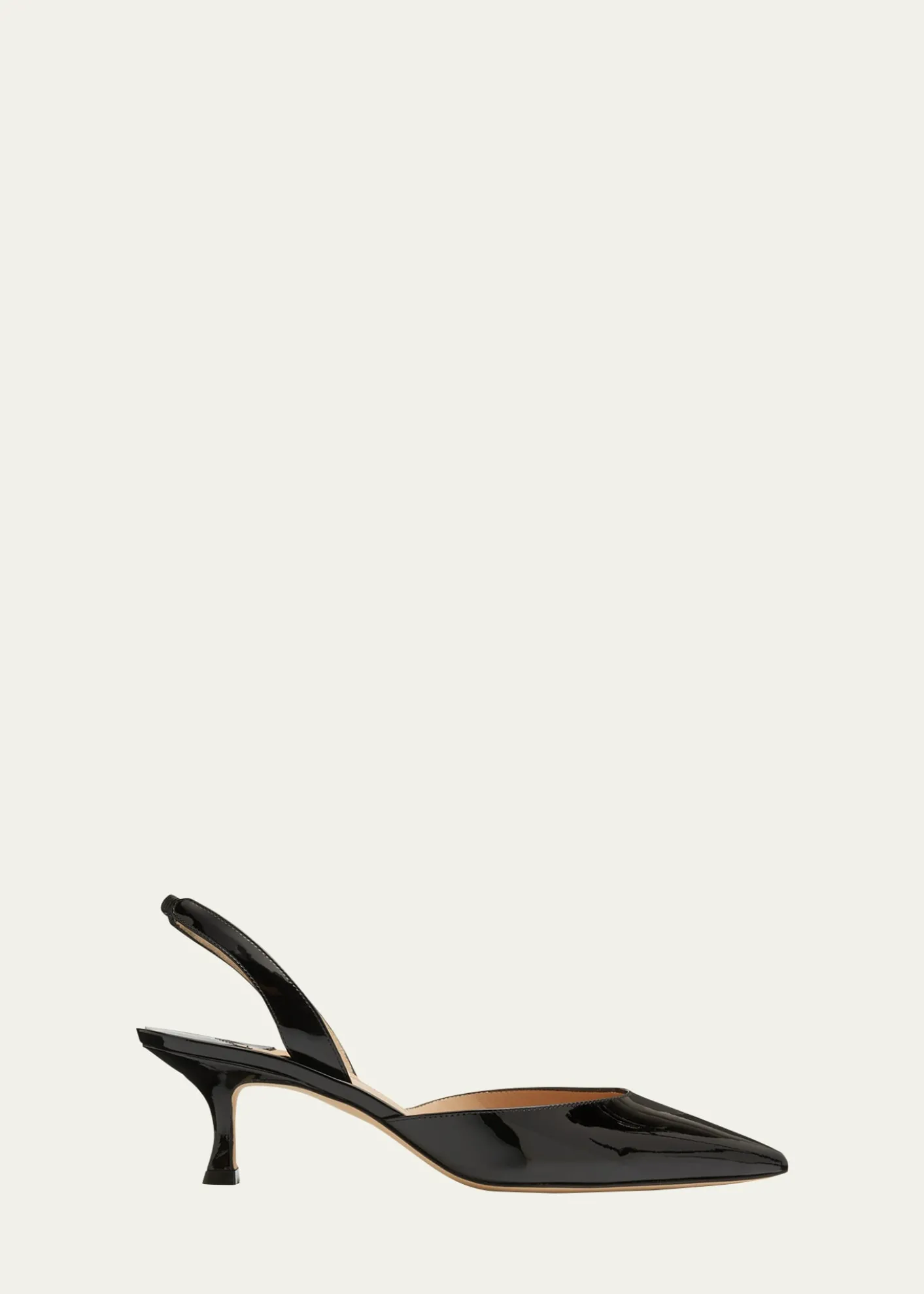 Manolo BlahnikCarolyne Low-Heel Patent Halter Pumps