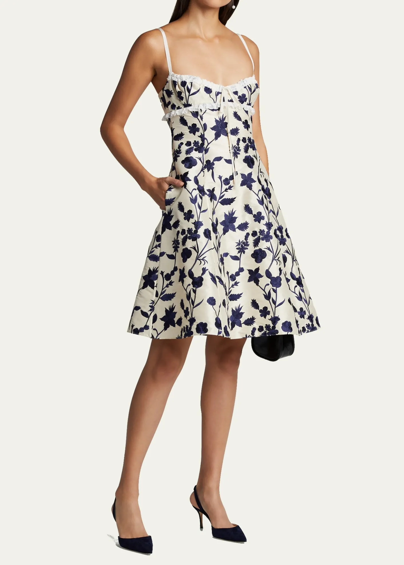 Manolo BlahnikCarolyne Suede Mid-Heel Slingback Pump