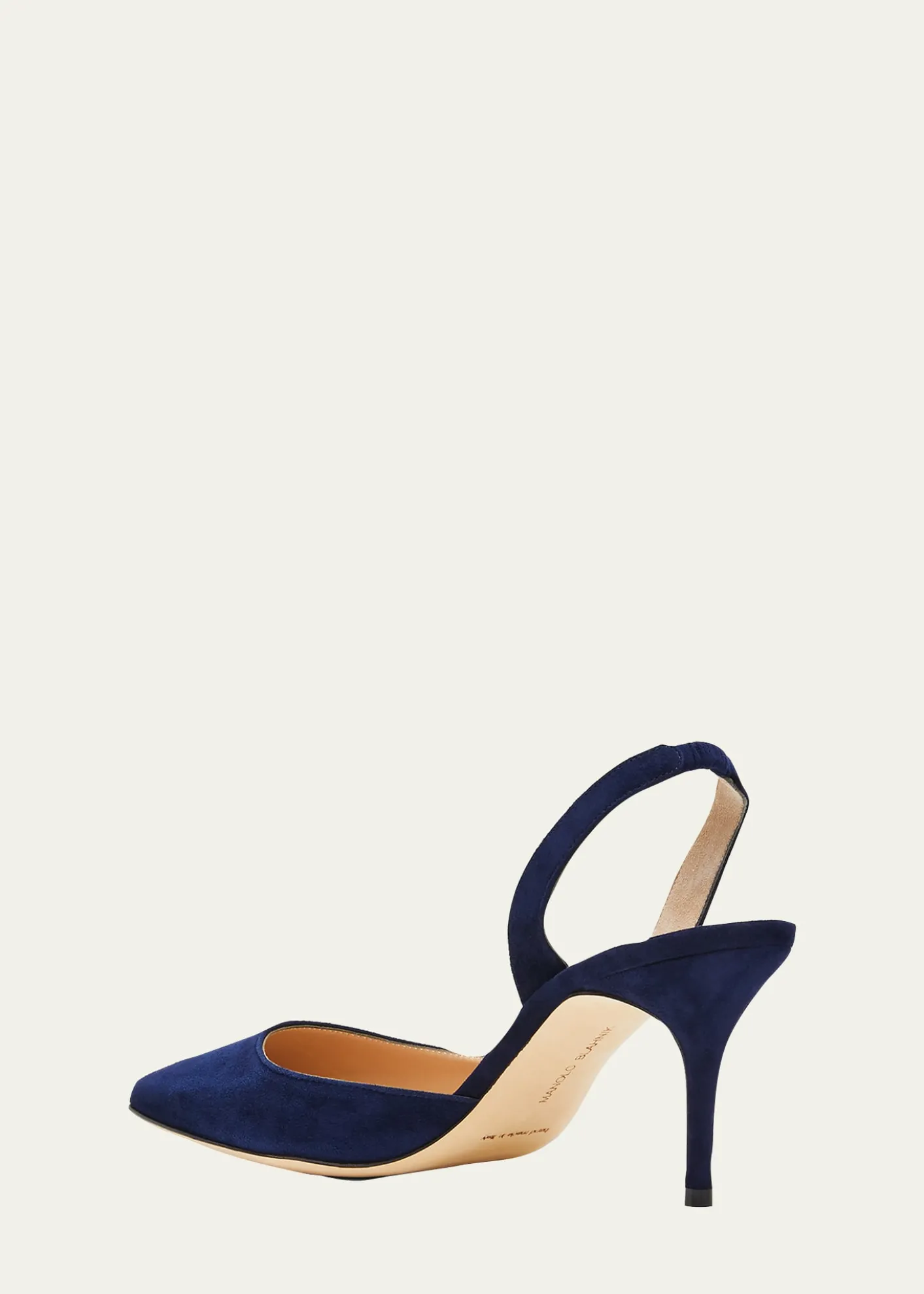 Manolo BlahnikCarolyne Suede Mid-Heel Slingback Pump