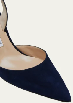 Manolo BlahnikCarolyne Suede Mid-Heel Slingback Pump