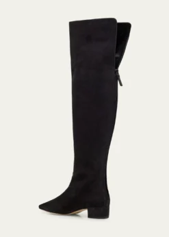 Manolo BlahnikGore Suede Block Heel Knee Boots