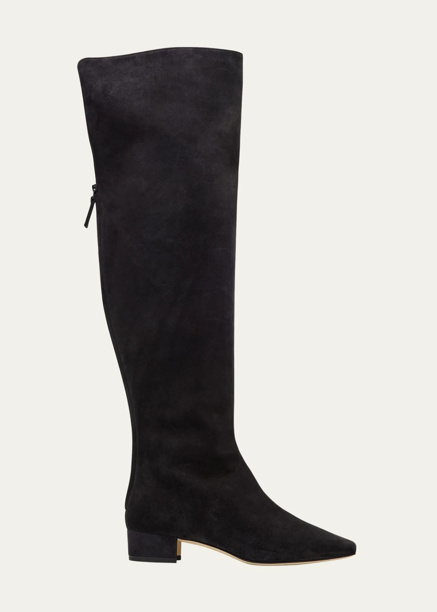 Manolo BlahnikGore Suede Block Heel Knee Boots