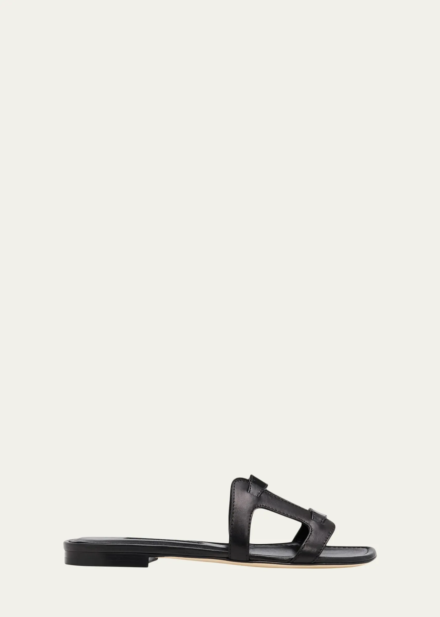 Manolo BlahnikGrellanu Leather Flat Slide Sandals