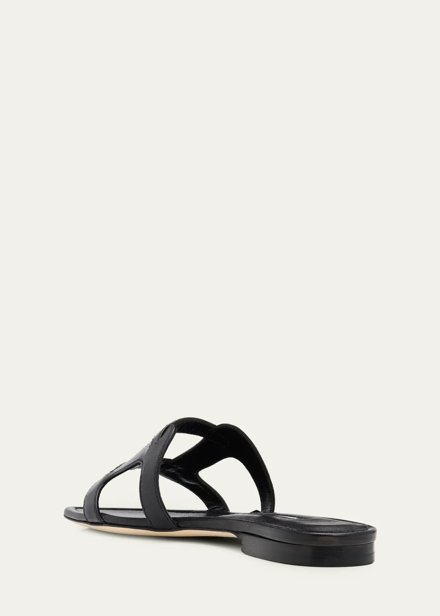 Manolo BlahnikGrellanu Leather Flat Slide Sandals