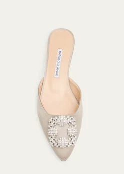 Manolo BlahnikHangisi Satin Ballerina Flats