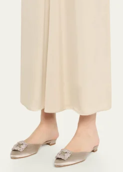 Manolo BlahnikHangisi Satin Ballerina Flats