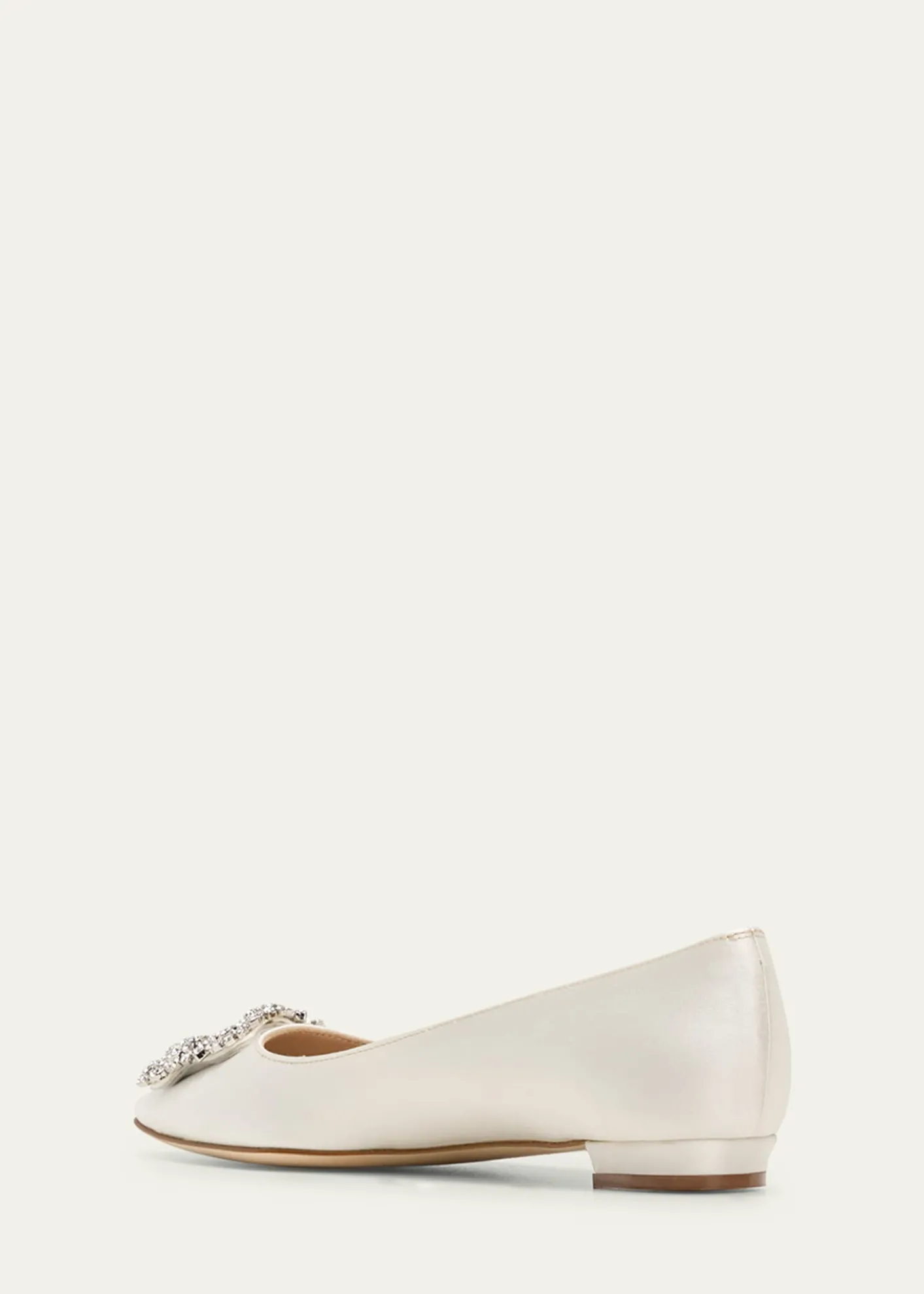 Manolo BlahnikHangisi Satin Buckle Ballerina Flats
