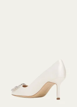 Manolo BlahnikHangisi Satin Buckle Pumps
