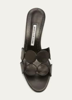 Manolo BlahnikHaribalmu Leather Slide Sandals