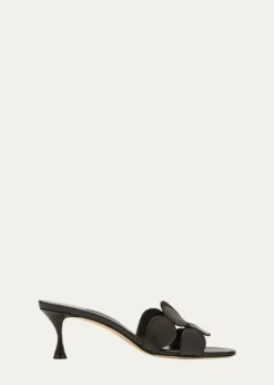 Manolo BlahnikHaribalmu Leather Slide Sandals