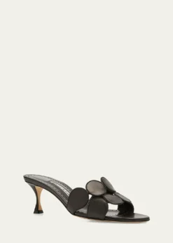 Manolo BlahnikHaribalmu Leather Slide Sandals