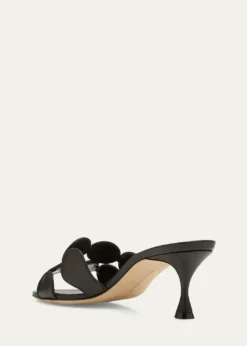 Manolo BlahnikHaribalmu Leather Slide Sandals