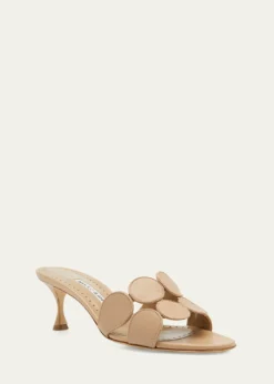 Manolo BlahnikHaribalmu Leather Slide Sandals