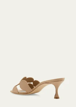 Manolo BlahnikHaribalmu Leather Slide Sandals